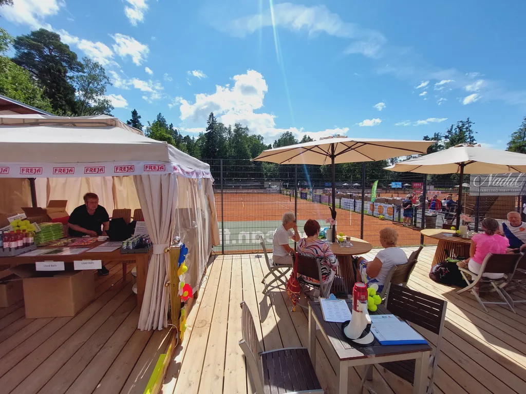 The newly renovated terrace -post your own photos using the QR codes on site!
